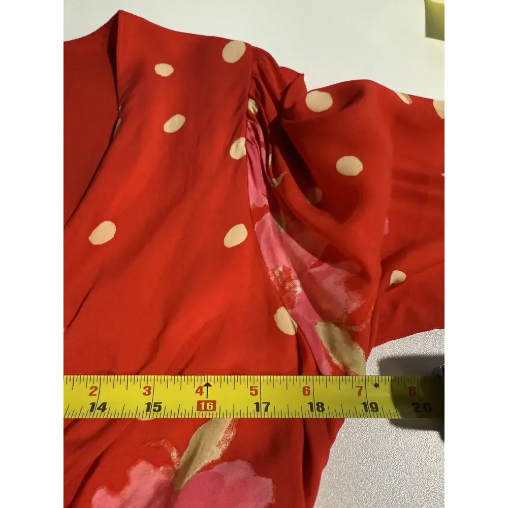 Free People Women's Sz M Strawberry Combo Floral Date Night Mini Dress Feminine